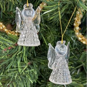 Vintage Ornaments Acrylic Angel Ornaments Set of Two